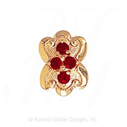 GS520 G - 14 Karat Gold Garnet Slide 